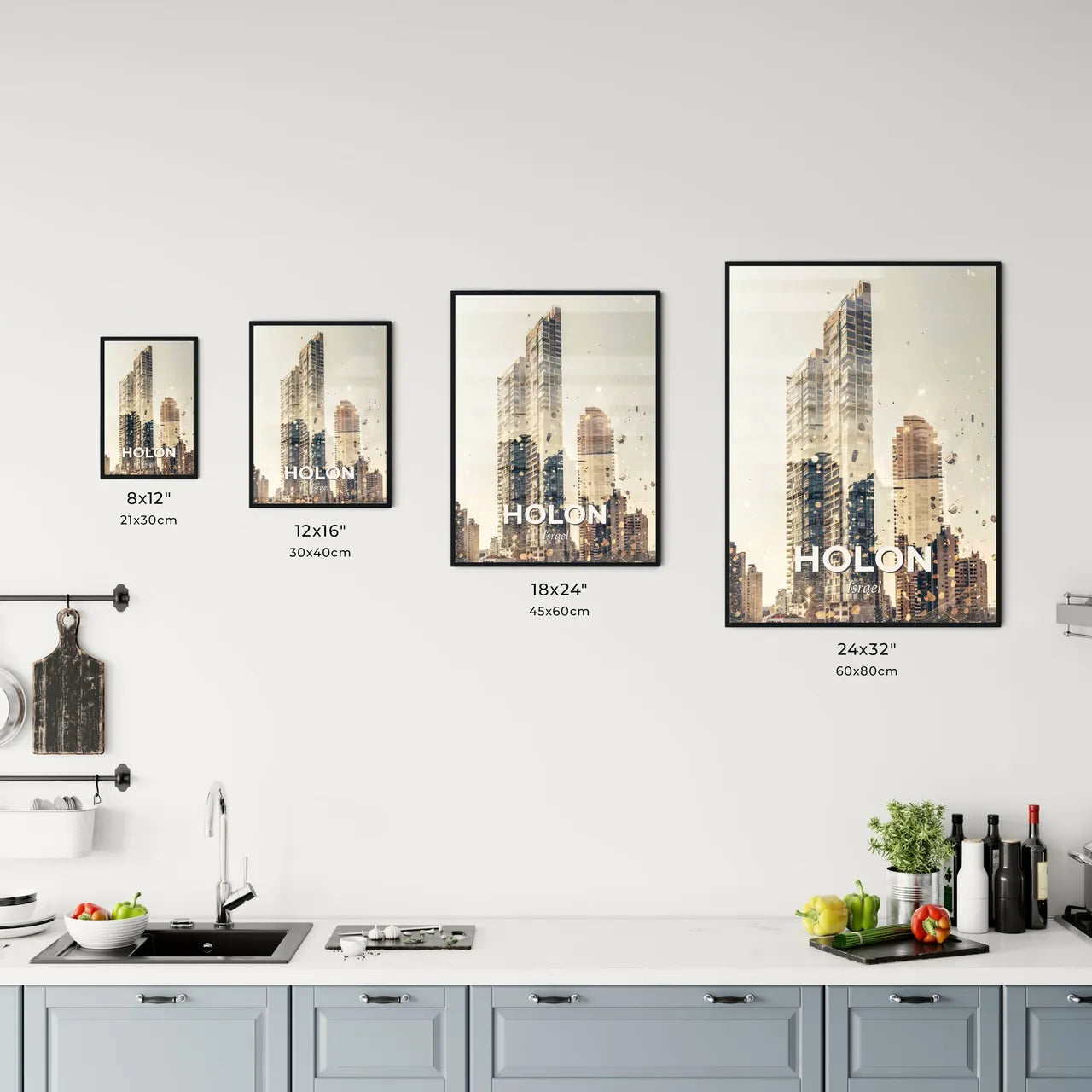 Holon Skyline: Doppelganger City Office Art