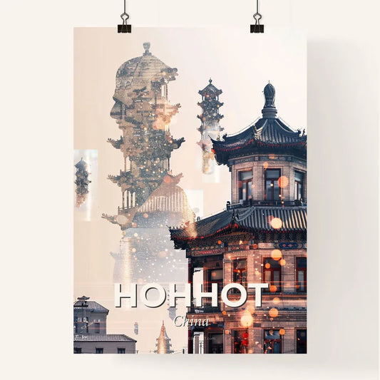 Hohhot Skyline Composite Art Poster Poster