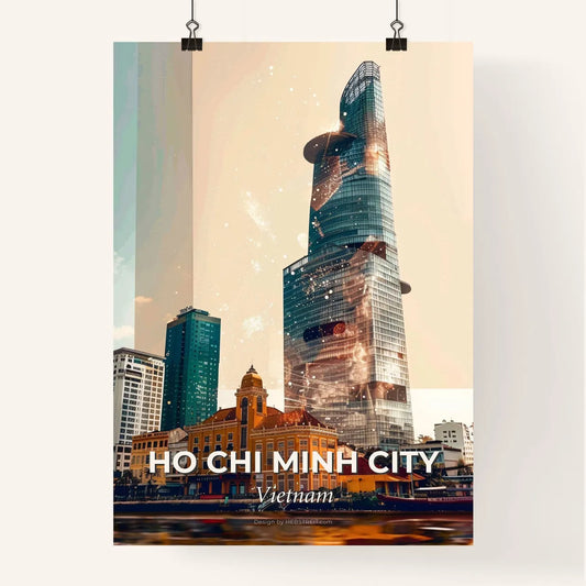 Tranquil Ho Chi Minh City Double Exposure Art Poster