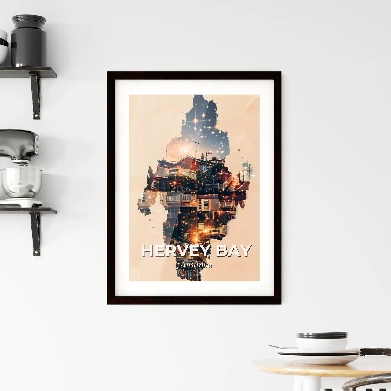 Hervey Bay Skyline Architecture Composite Framed Print