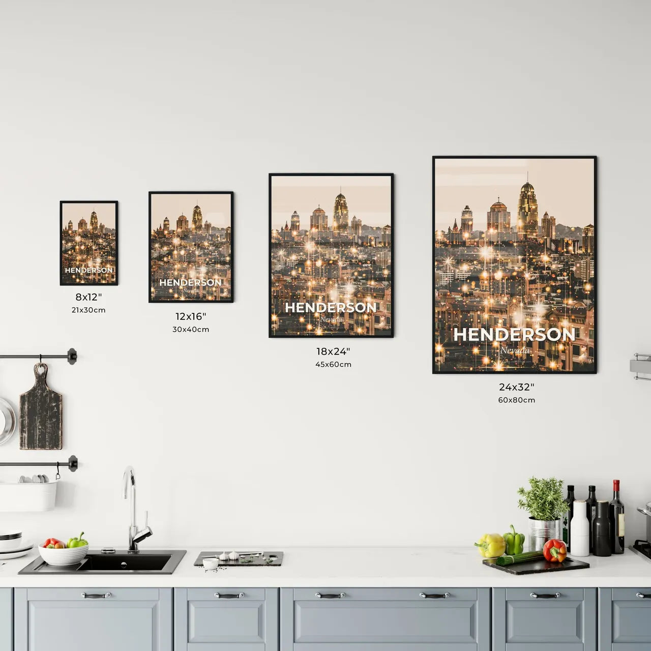 Henderson City Skylines Icon Composite Office Art