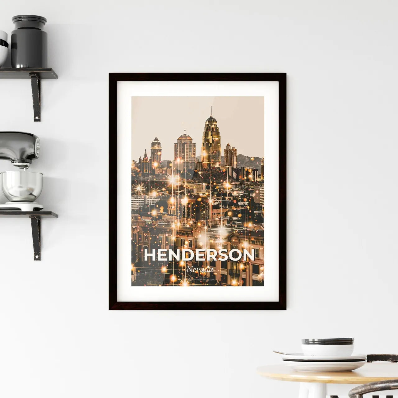 Henderson City Skylines Icon Composite Framed Print