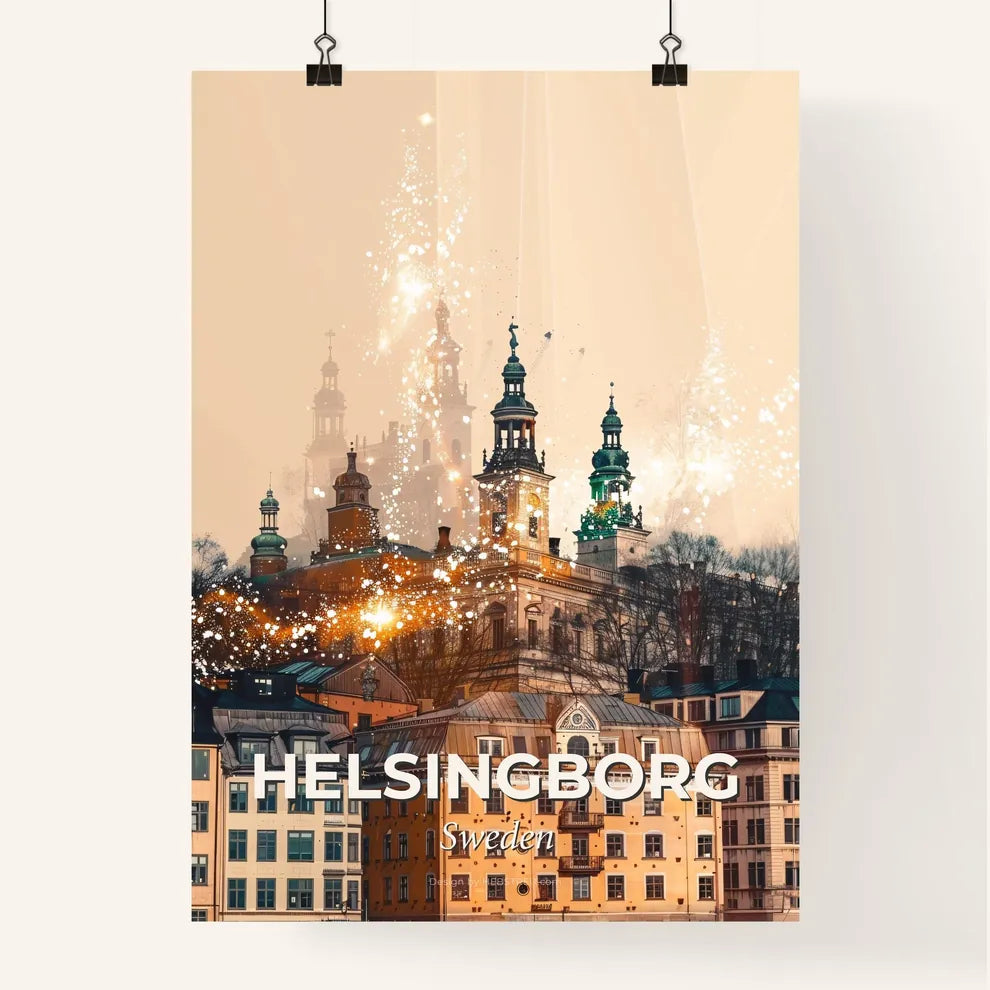Helsingborg: Artful Cityscape Canvas Poster