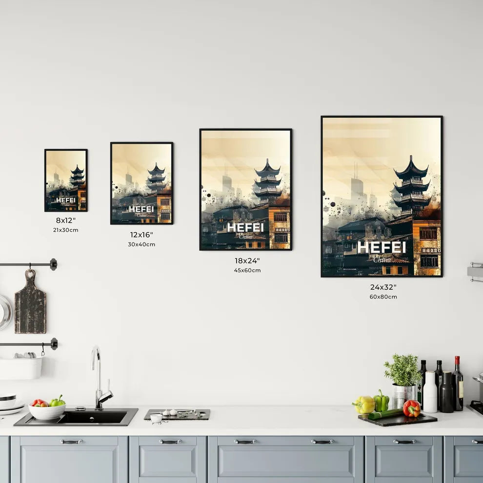 Hefei Skyline Composite Art Poster Office Art