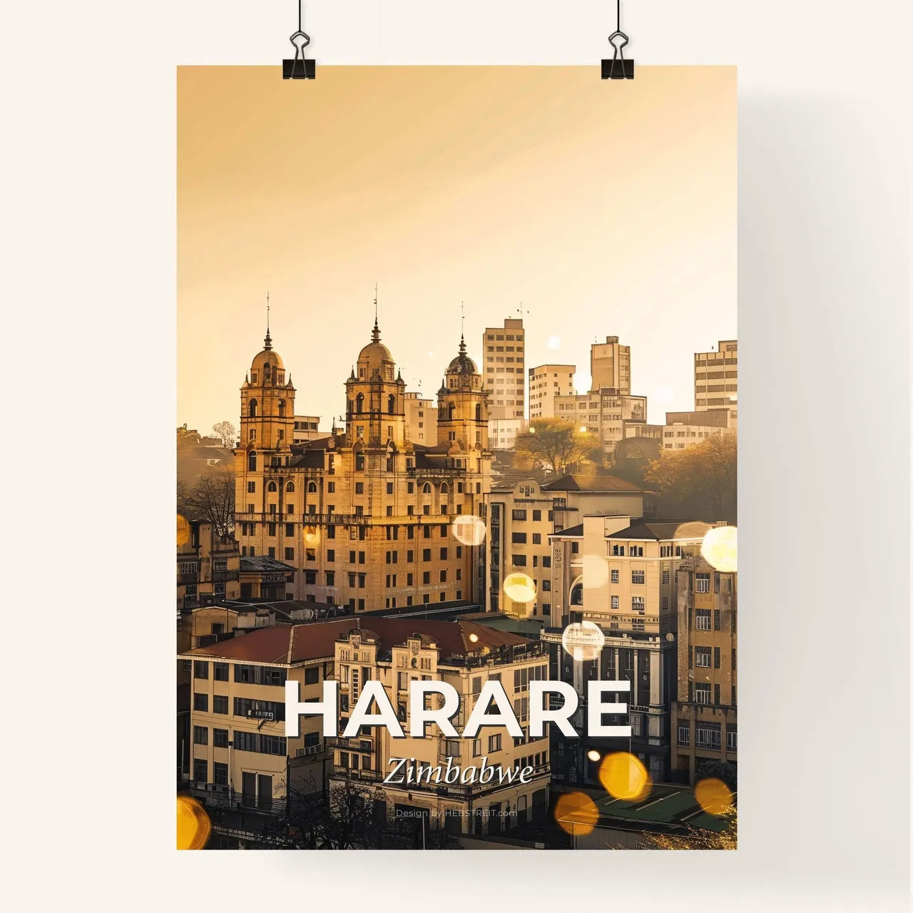 Harare, Zimbabwe: Architectural Sparkles Poster