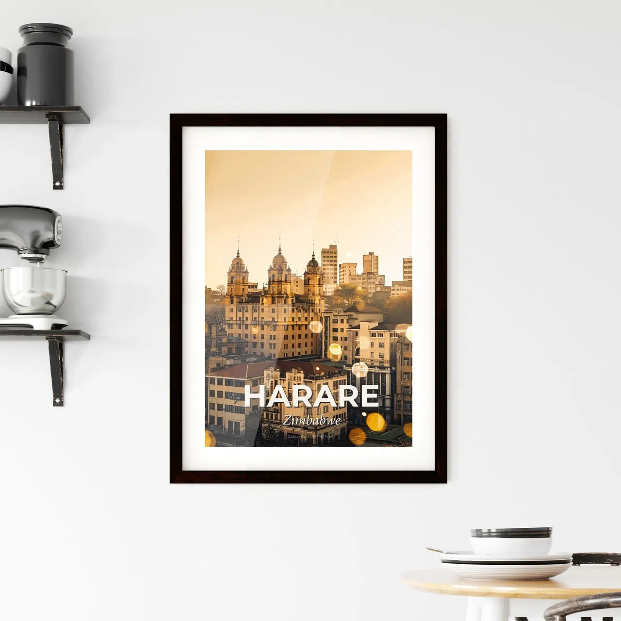 Harare, Zimbabwe: Architectural Sparkles Framed Print