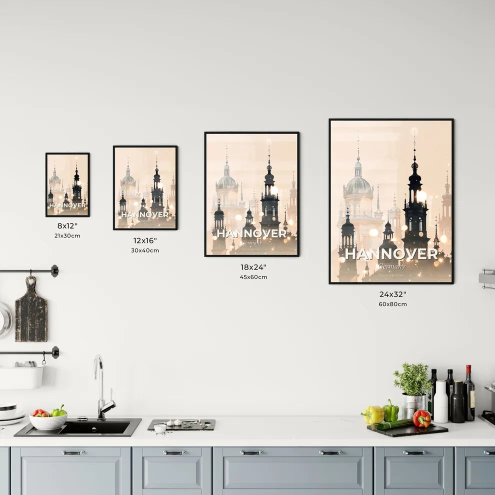 Hannover City Skyline Double Exposure Composite Art Office Art