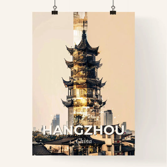 Hangzhou Skyline: East Meets West Impressionism Poster