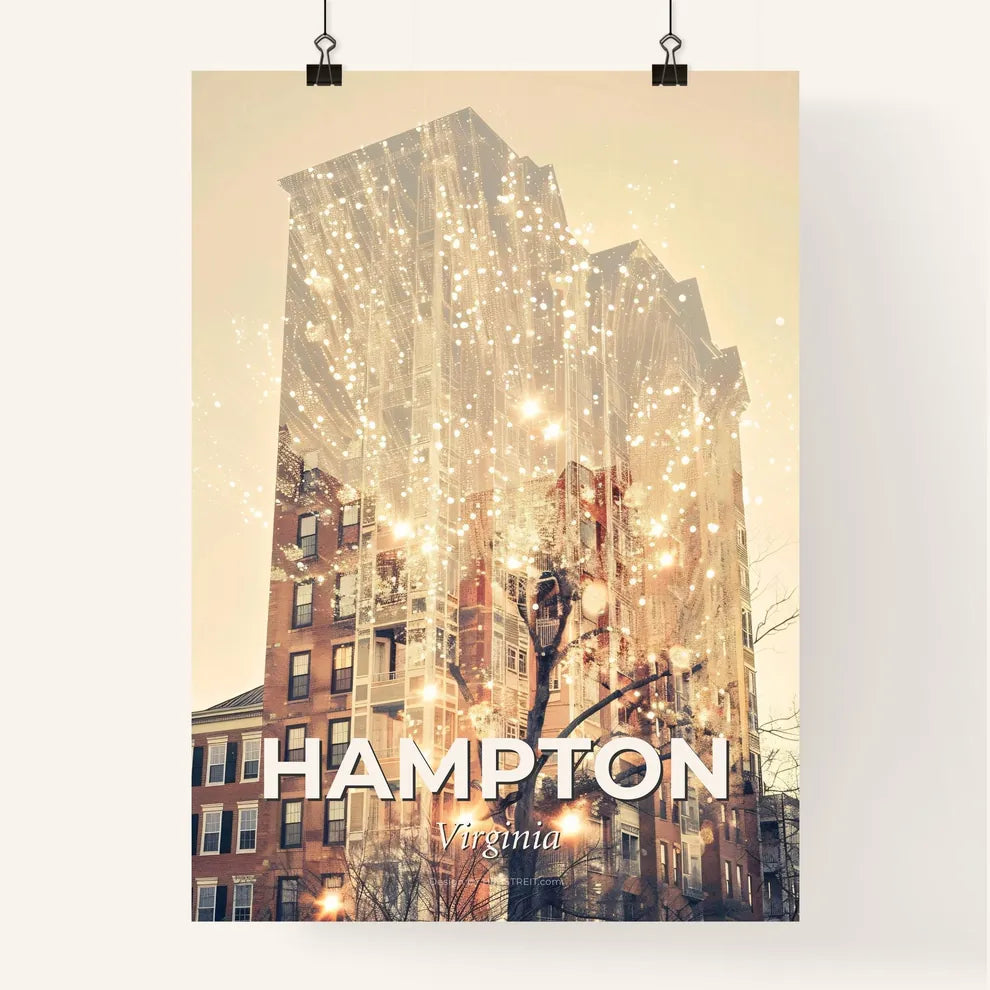 Hampton: Double Exposure Skyline Art Symphony Poster