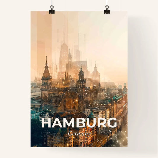 Hamburg Skyline Poster: Dreamy Cityscape Art Poster