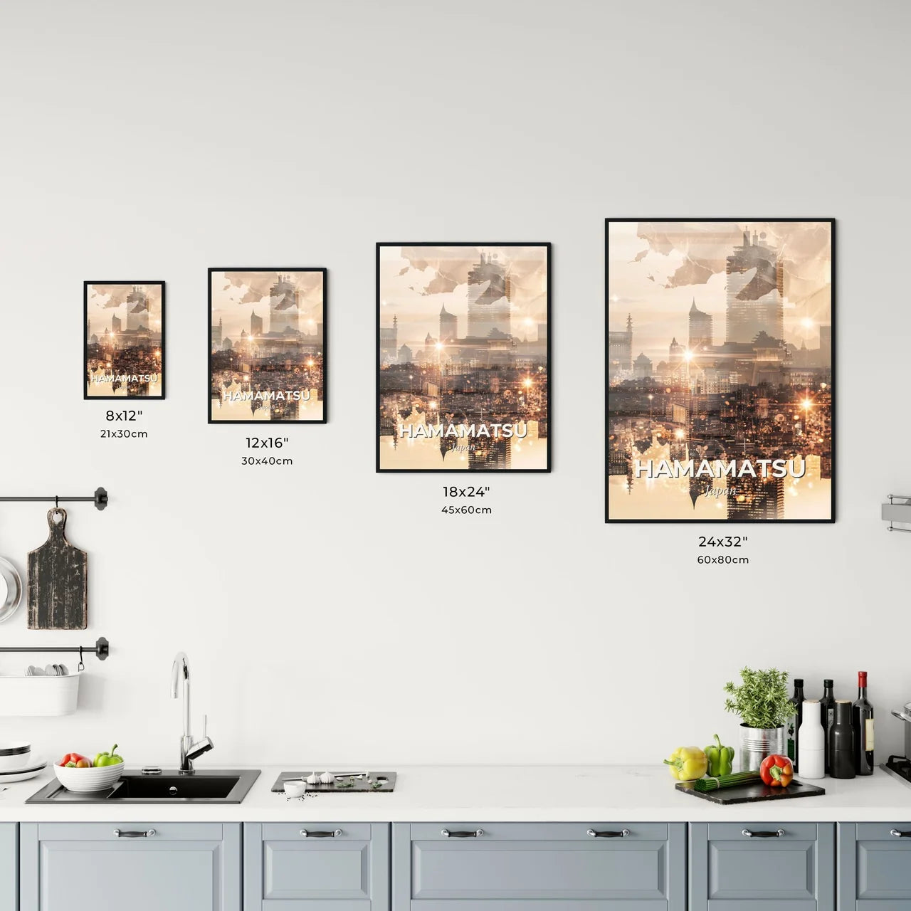 Hamamatsu Double Exposure Skyline Art Office Art