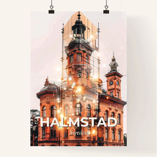 Halmstad Skyline Composite Art Decor Poster Poster