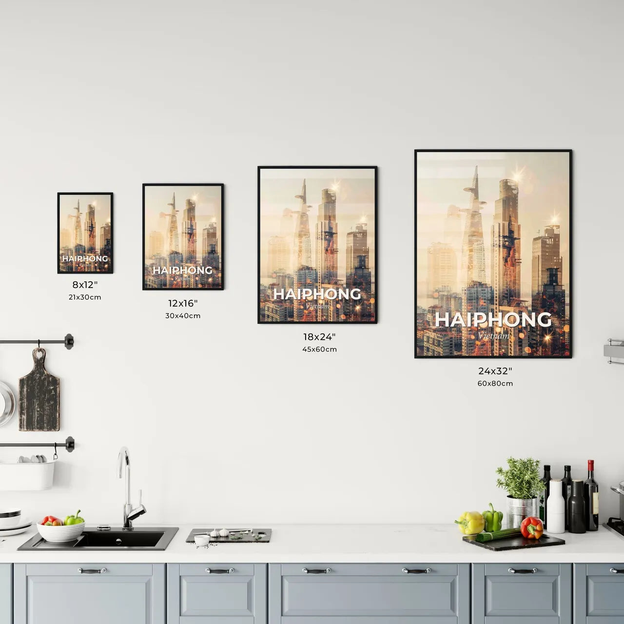 Haiphong City Skyline Landmark Art Print Office Art