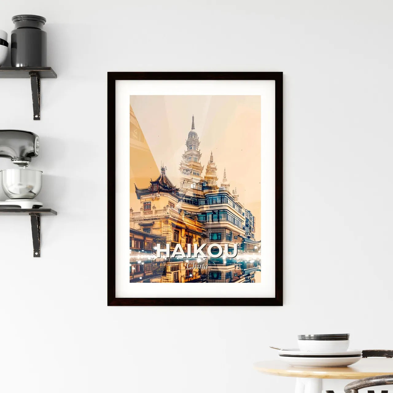 Haikou City Lights Framed Print