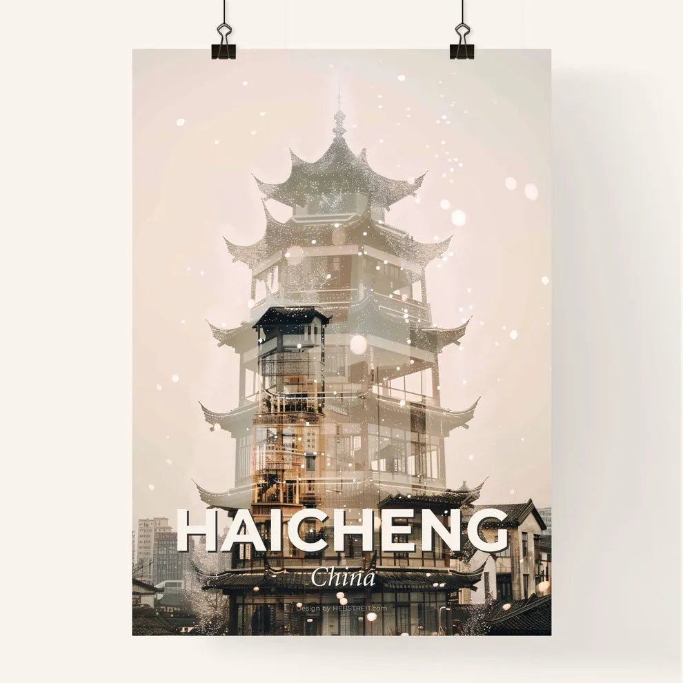 Haicheng Skyline Art: Local Beauty, Modern Wonder Poster