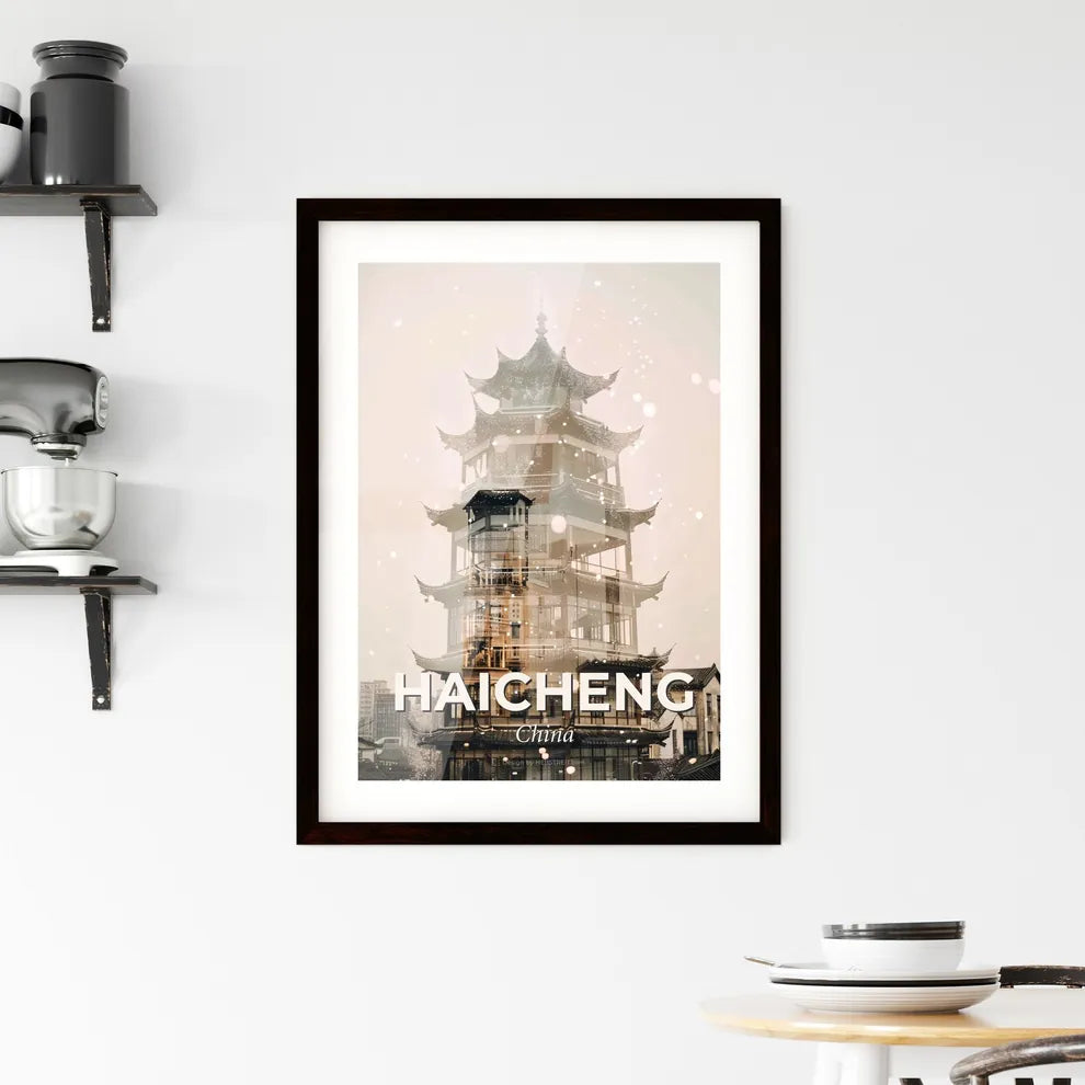 Haicheng Skyline Art: Local Beauty, Modern Wonder Framed Print