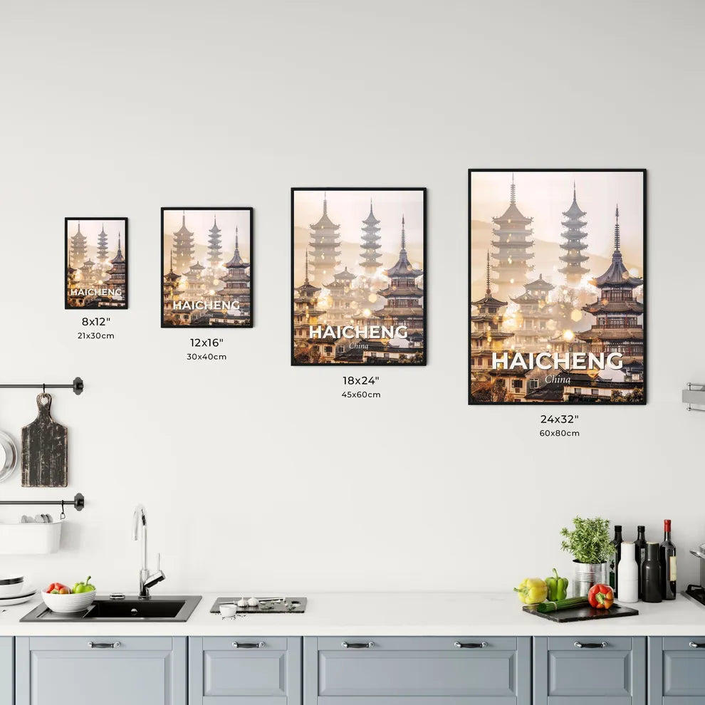 Haicheng Skyline Double Exposure Composite Art Office Art