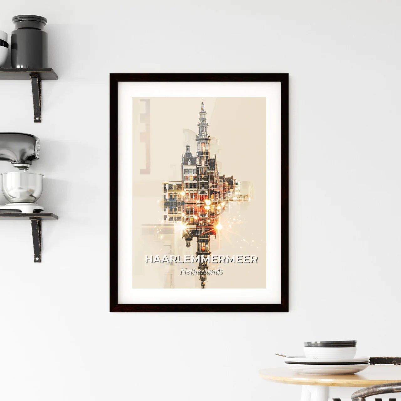 Haarlemmermeer City Skyline Composite Art Skyline Framed Print