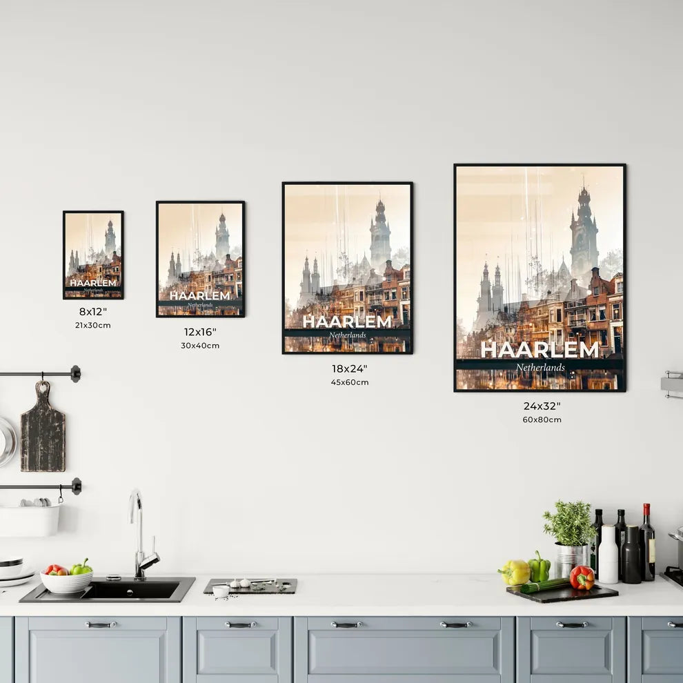 Haarlem City Print: Magical Skyline Art Office Art