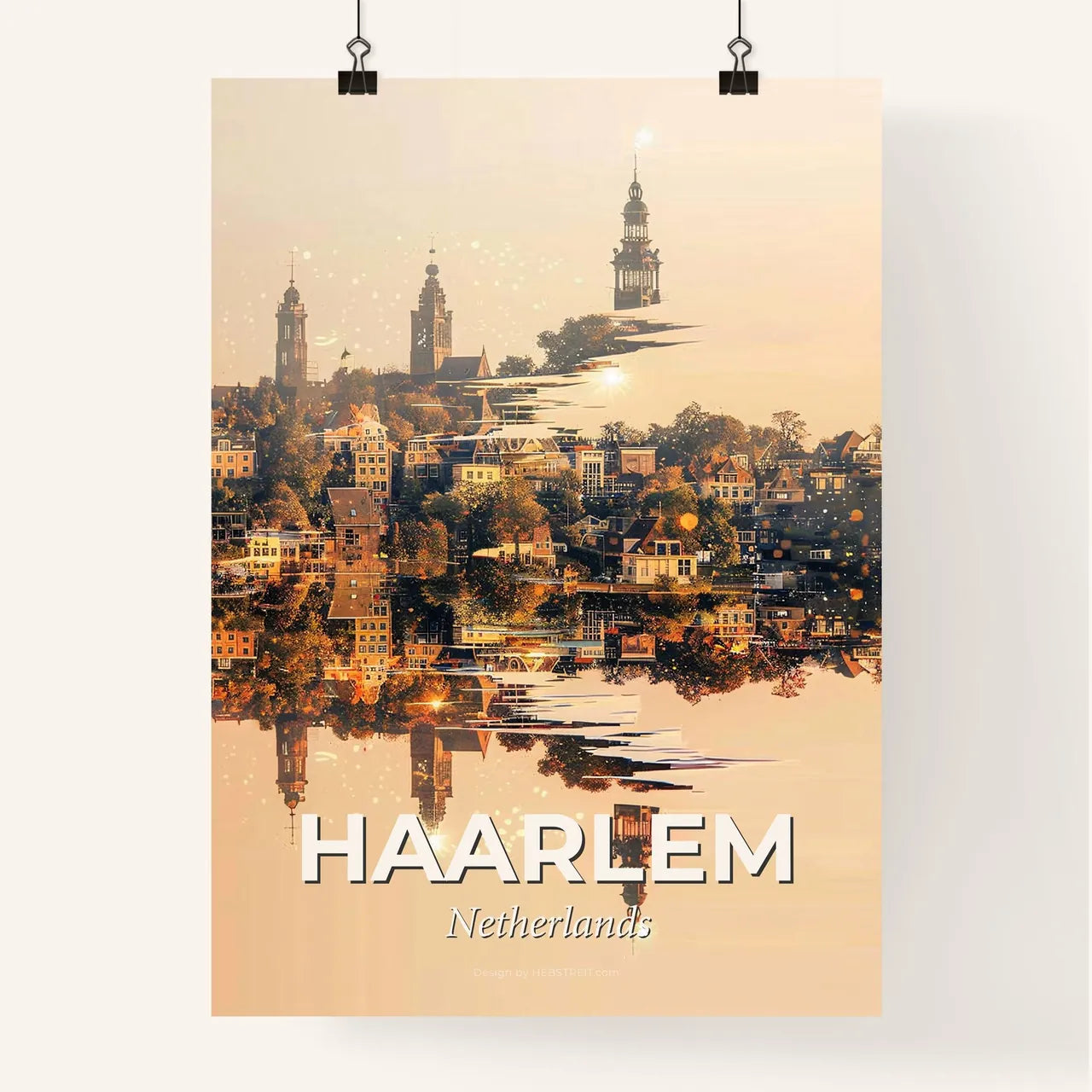 Haarlem Cityscape Poster Art with Local Flair Poster