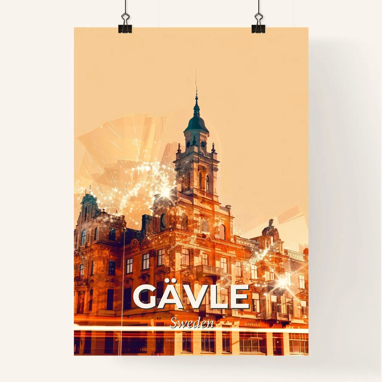 Gävle City Skyline Art Print Poster