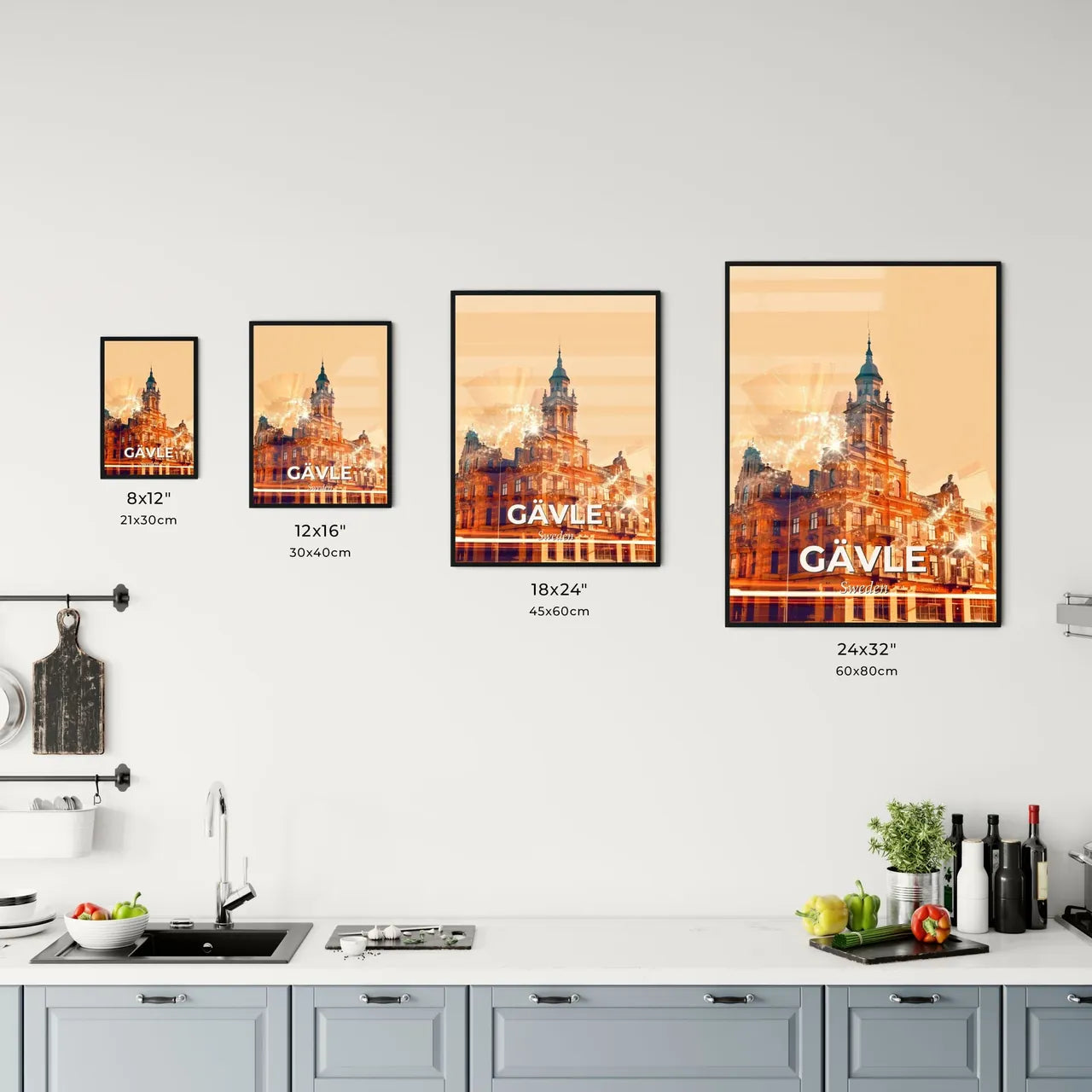 Gävle City Skyline Art Print Office Art