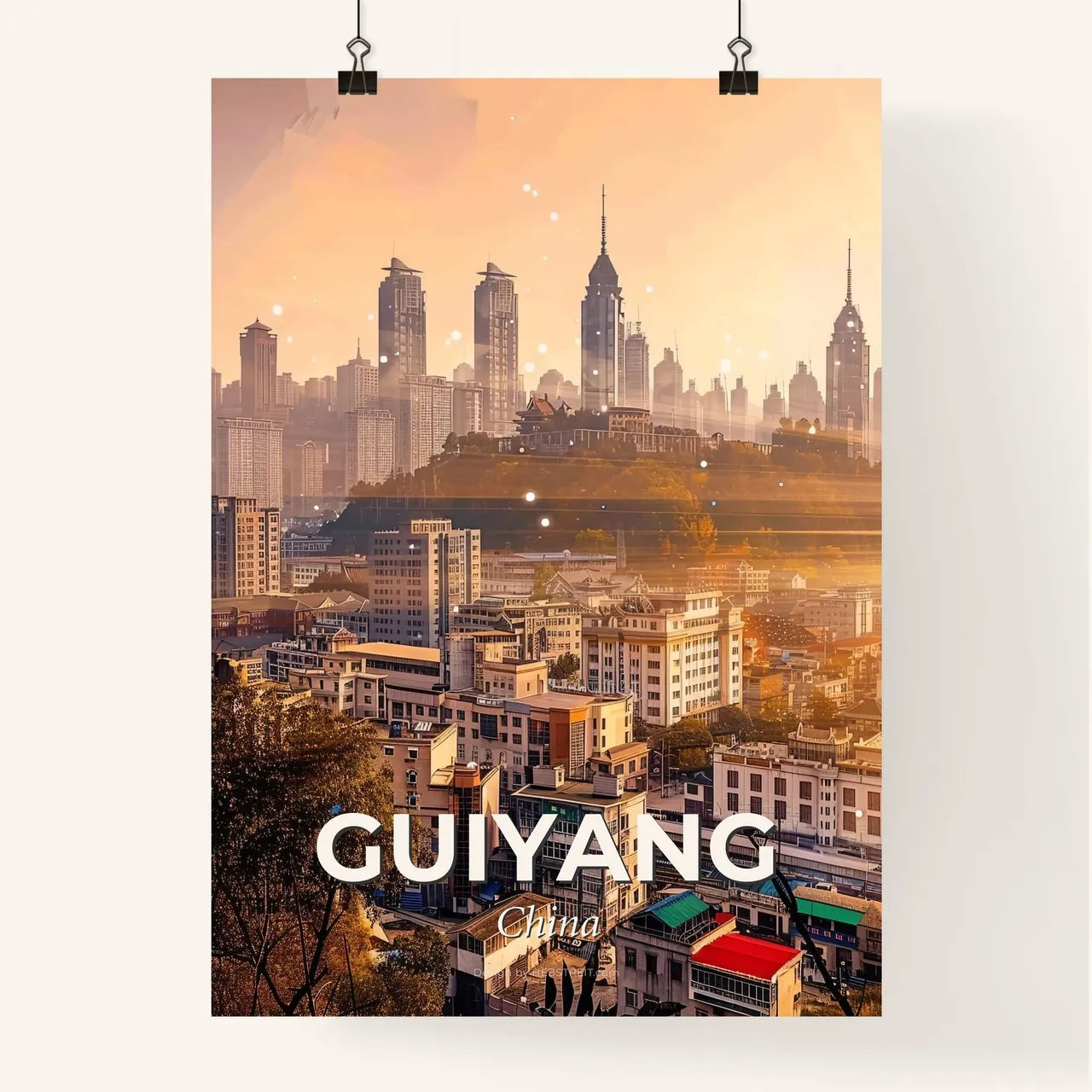 Guiyang Skyline Cityscape Poster Art Poster