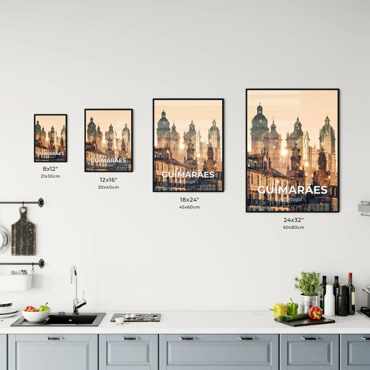 Guimaraes Skyline Cityscape Poster Art Office Art