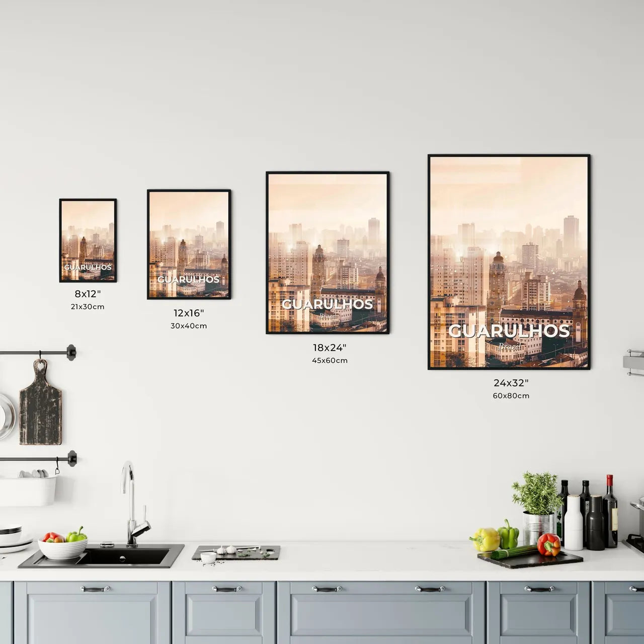 Guarulhos Skyline Art: Iconography from Brazil Office Art