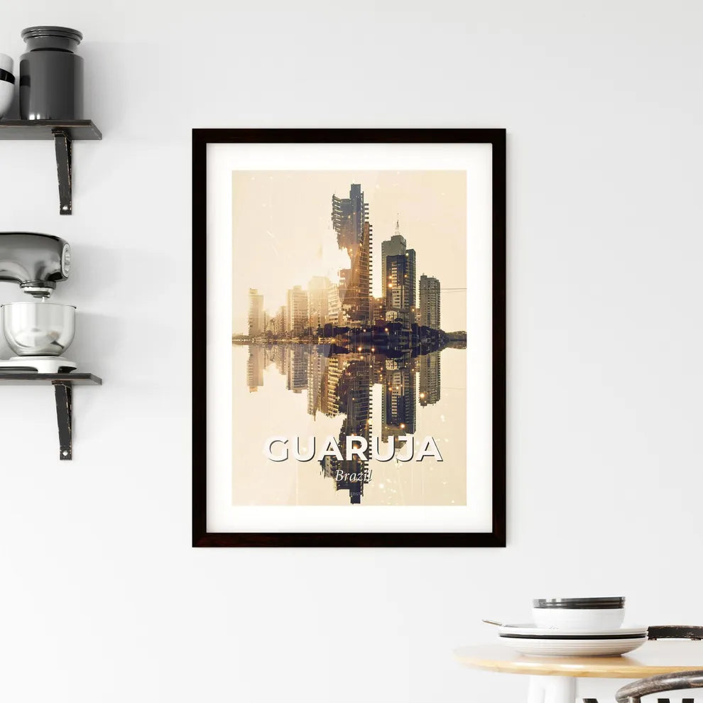 Guaruja Brazil Double Exposure Composite Art Framed Print