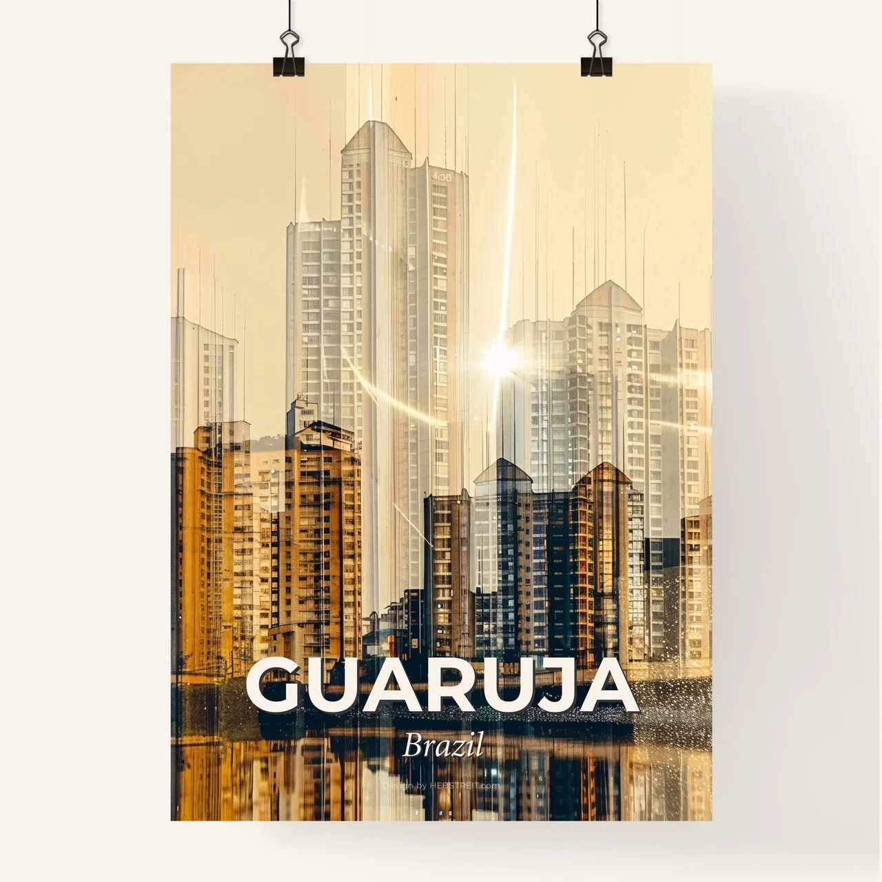 Guaruja Skyline Composite Art Poster Poster