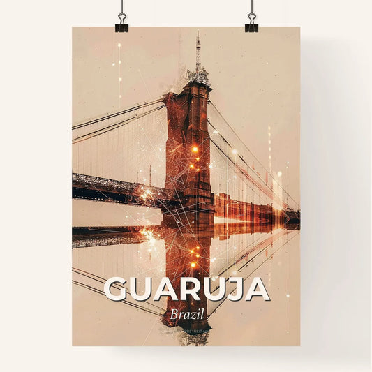 Guaruja Skyline Icon Composite Art Poster Poster