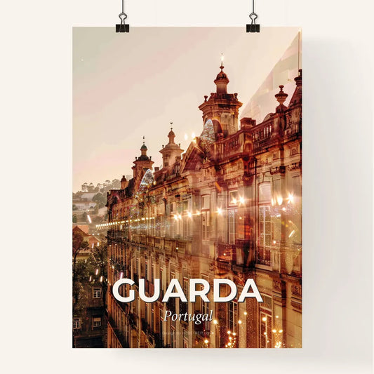 Guarda Portugal Double Exposure Skyline Poster Poster