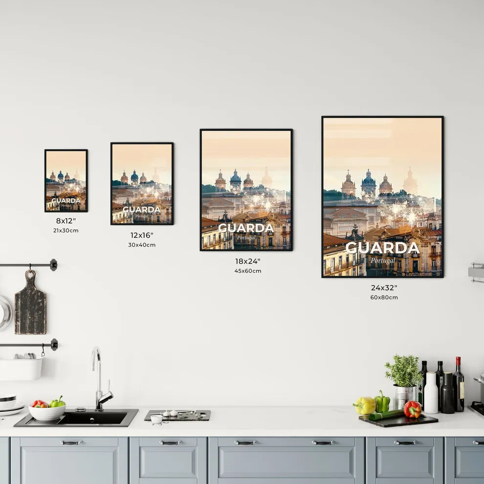 Guarda City Skyline Composite Art Poster Office Art