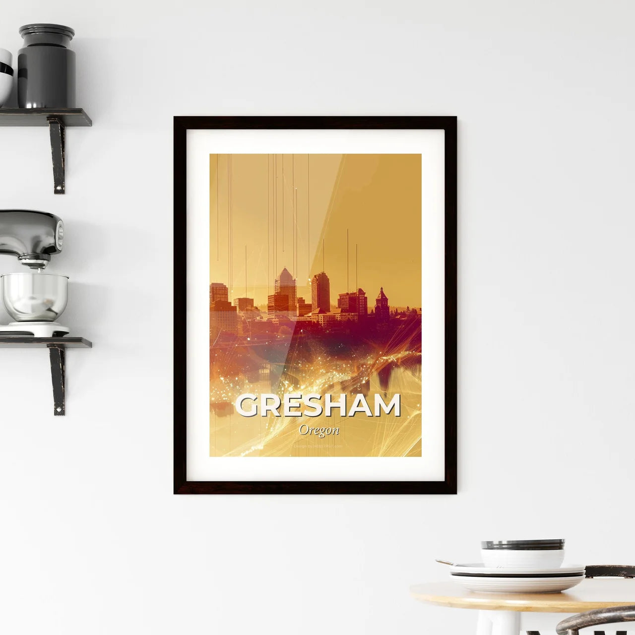 Gresham Skyline Symphony of Color and Light Framed Print