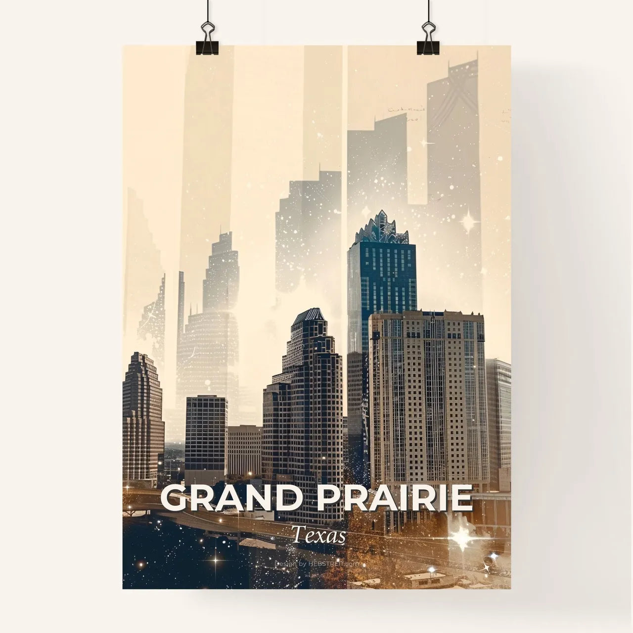 Grand Prairie Skyline: Iconic Architecture, Local Charm Poster