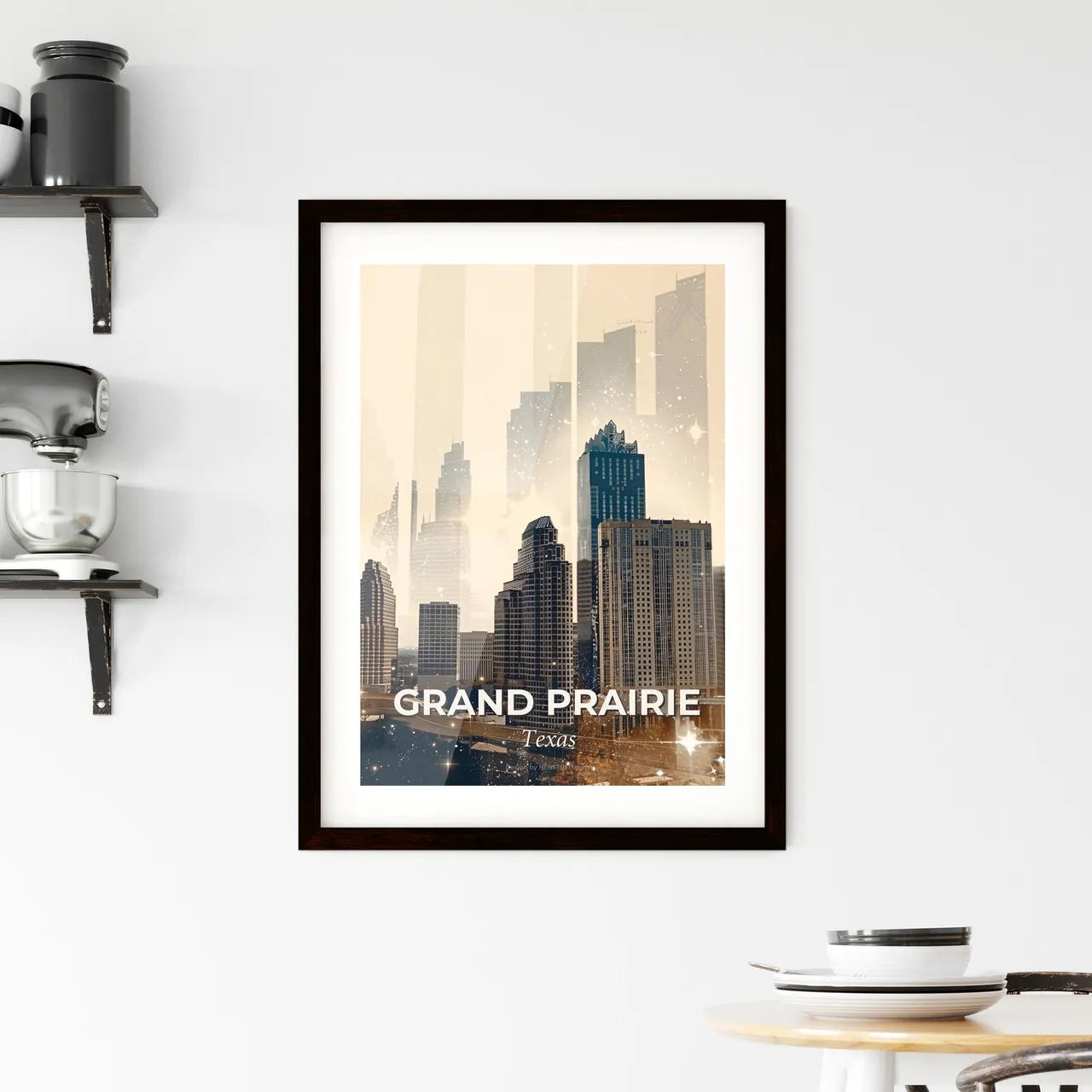 Grand Prairie Skyline: Iconic Architecture, Local Charm Framed Print
