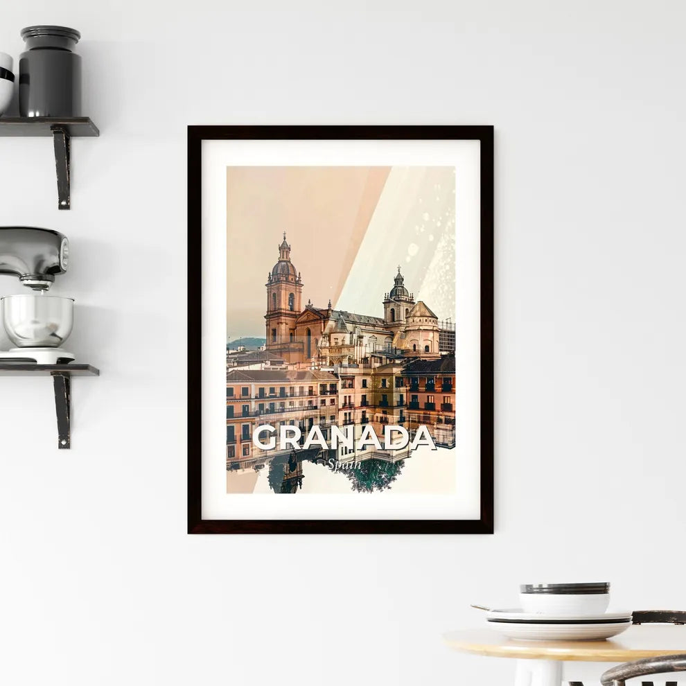 Granada Skyline Composite Art Poster Framed Print