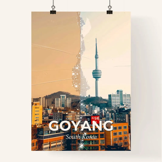 Goyang Skyline Wonders Double Exposure Art Poster