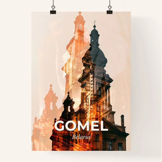 Gomel Cityscape with Blisters Bright Beige Poster Poster