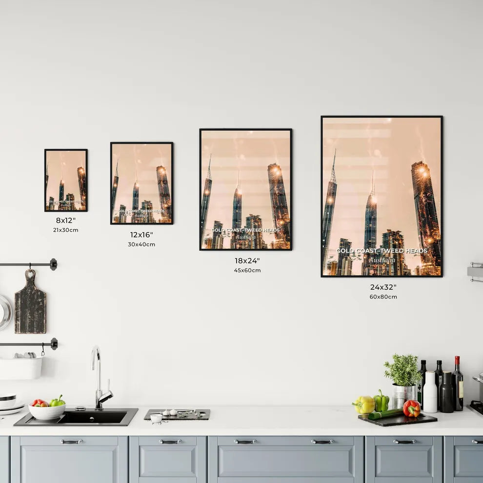 Gold Coast Skyline Architecture Art Poster Office Art