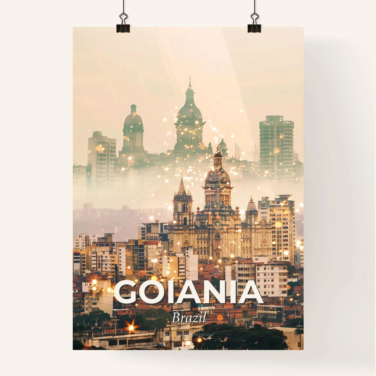 Goiania Cityscape Minimalist Poster Art Poster