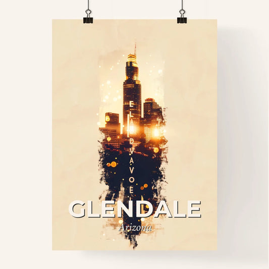 Glendale Lightscapes: Beige Architecture Art Poster