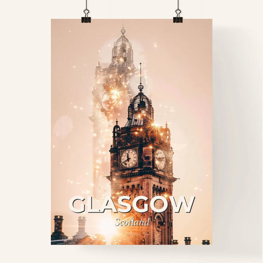 Glasgow City Dreamscape: Skyline and Icons Poster Poster