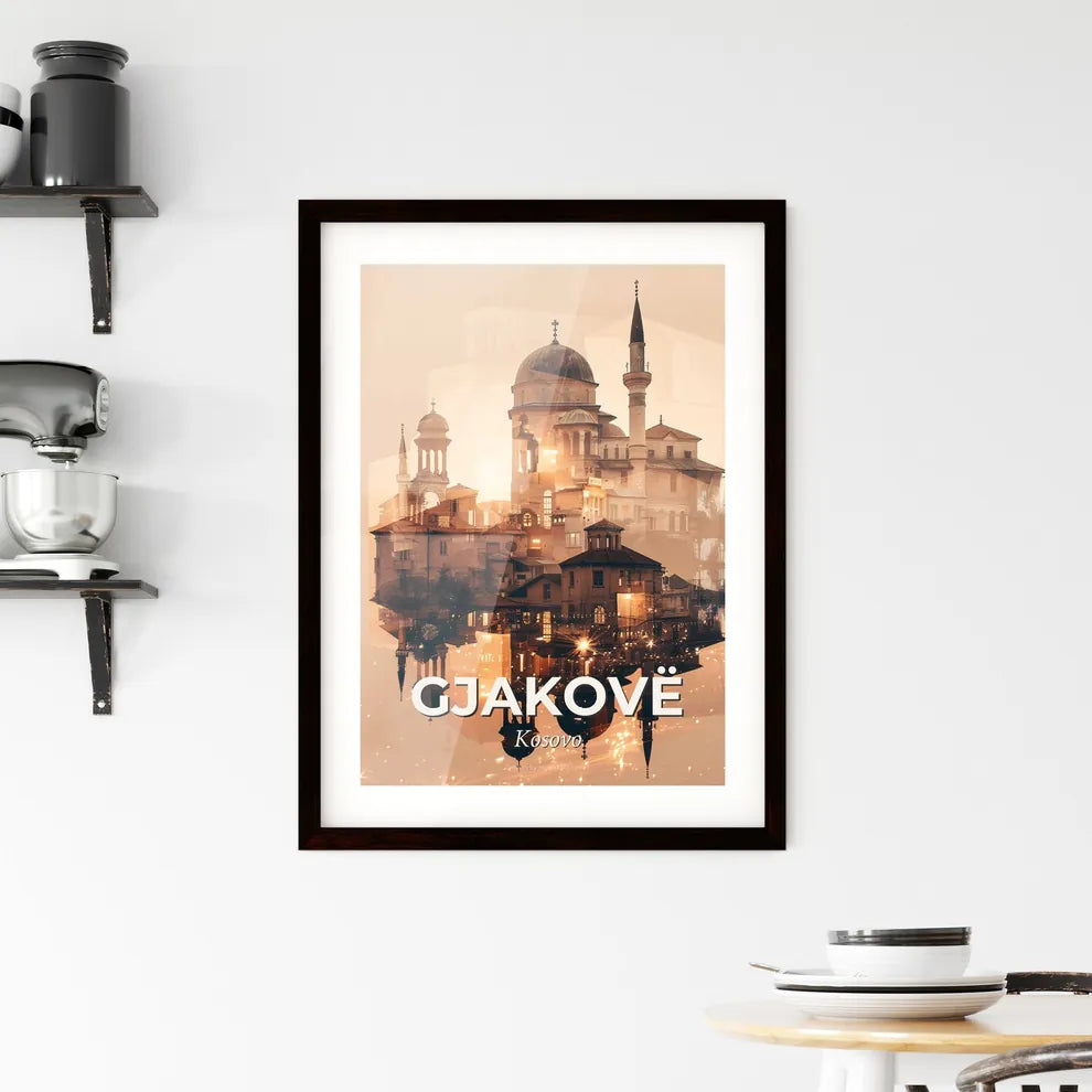 Gjakove: Fusion of History and Modernity Framed Print