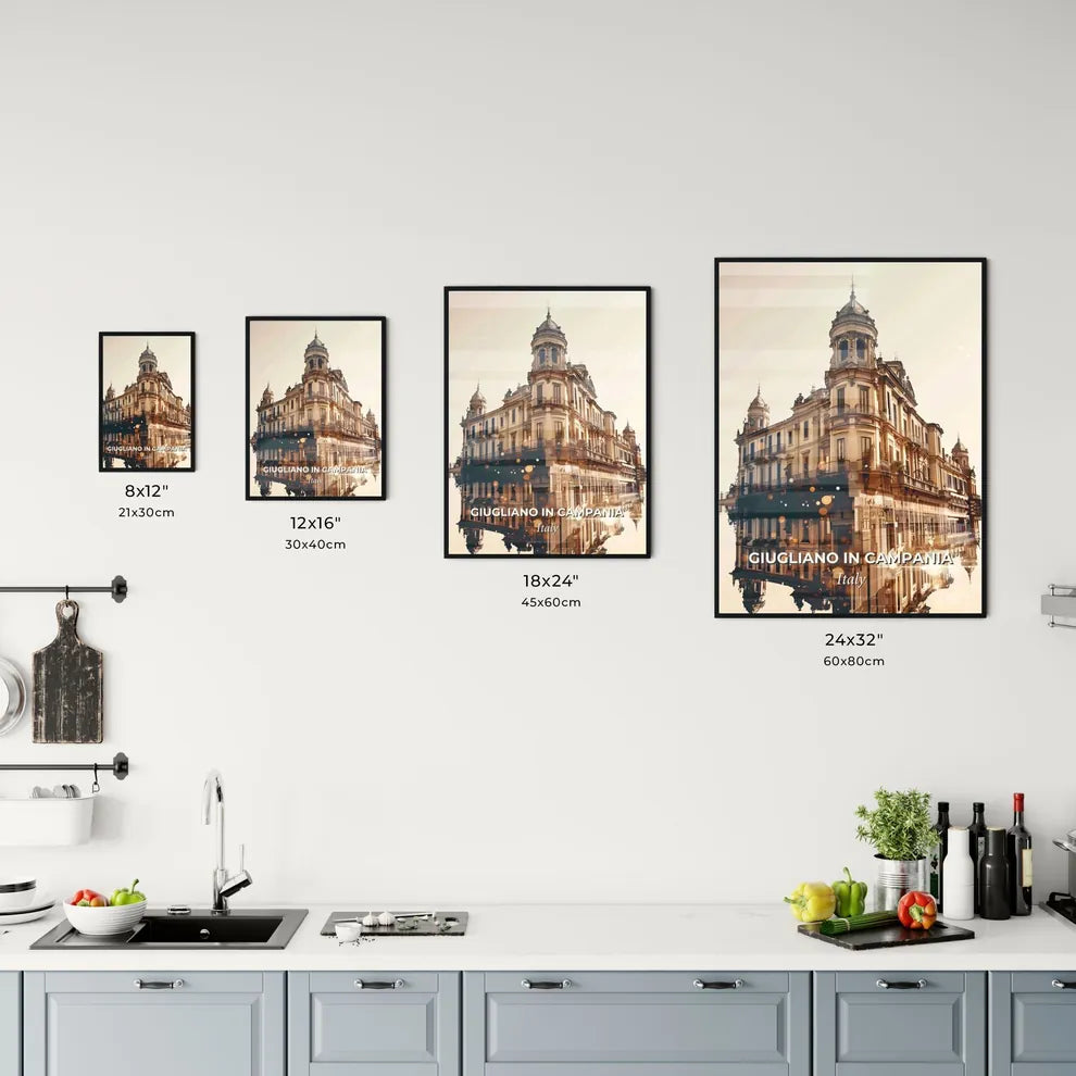 Giugliano in Campania City Skyline Poster Office Art