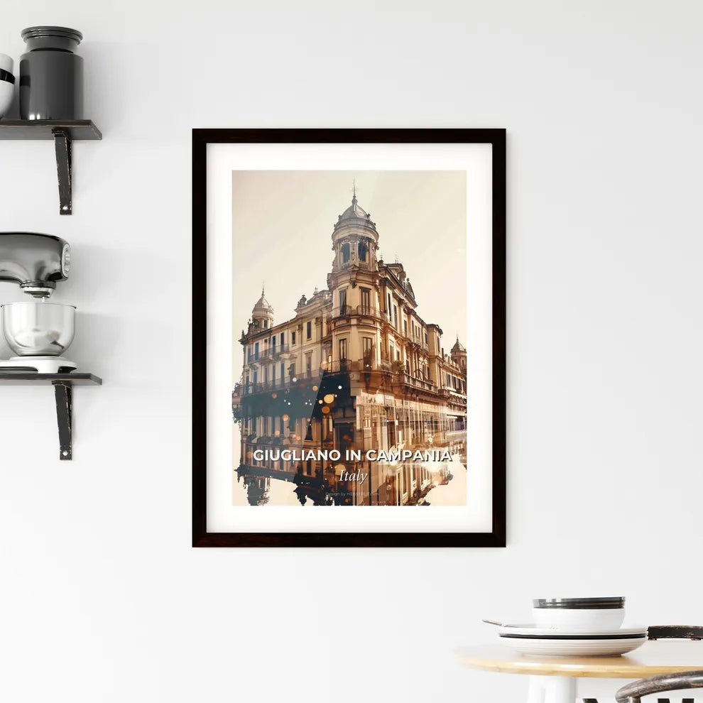 Giugliano in Campania City Skyline Poster Framed Print