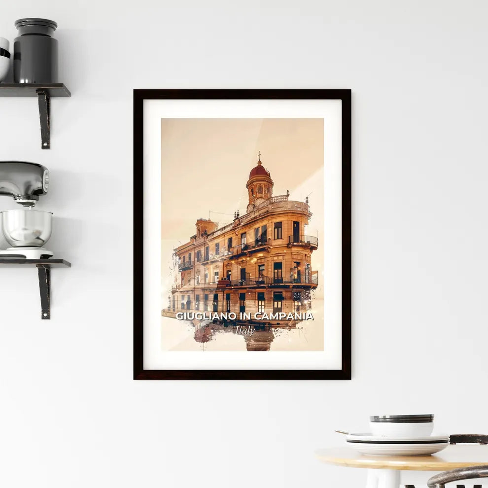 Giugliano in Campania Italy Cityscape Horizon Poster Framed Print