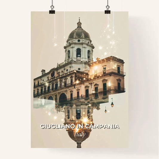 Giugliano in Campania, Skyline Double Exposure Collage Poster