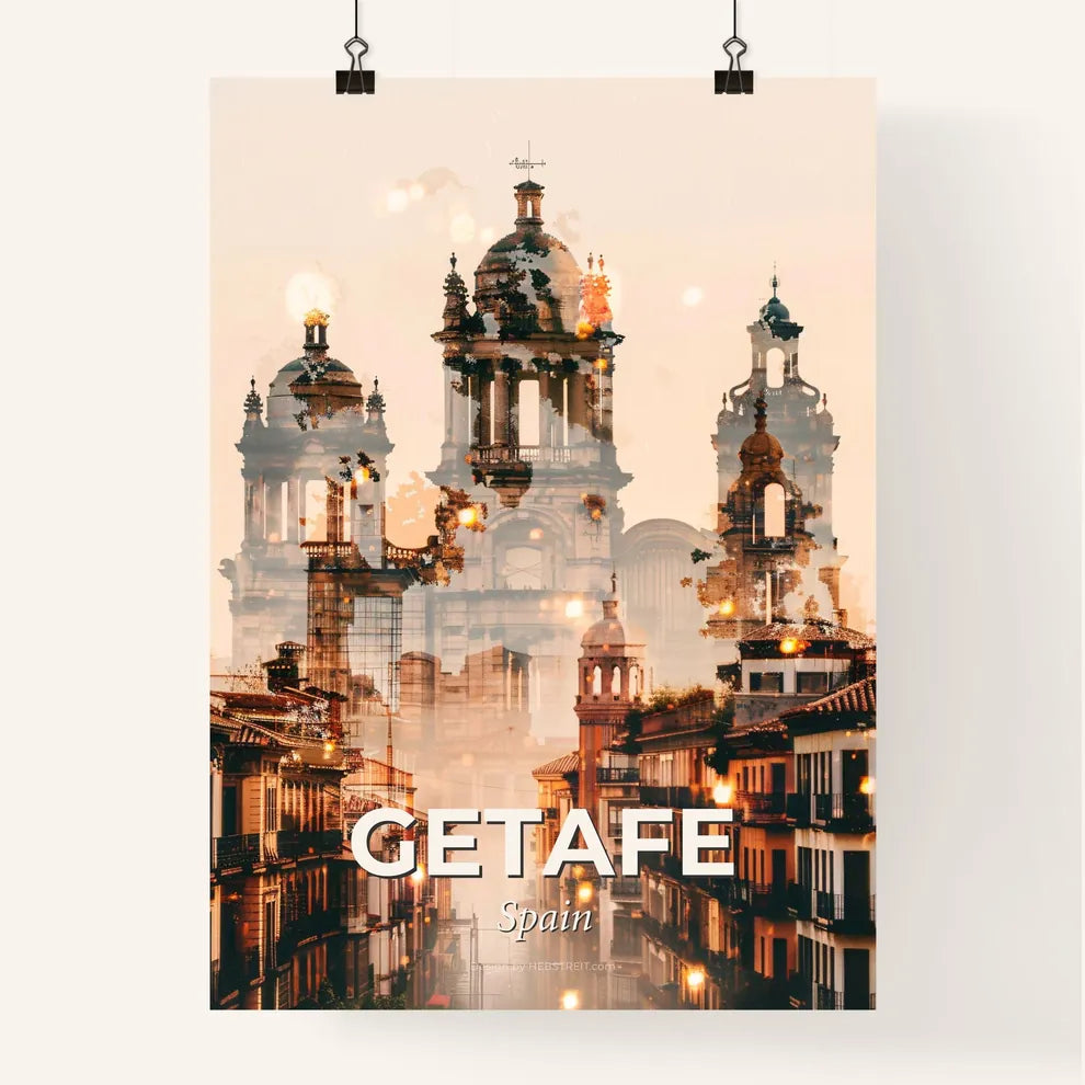 Getafe Skyline Radiant Heritage Poster Poster